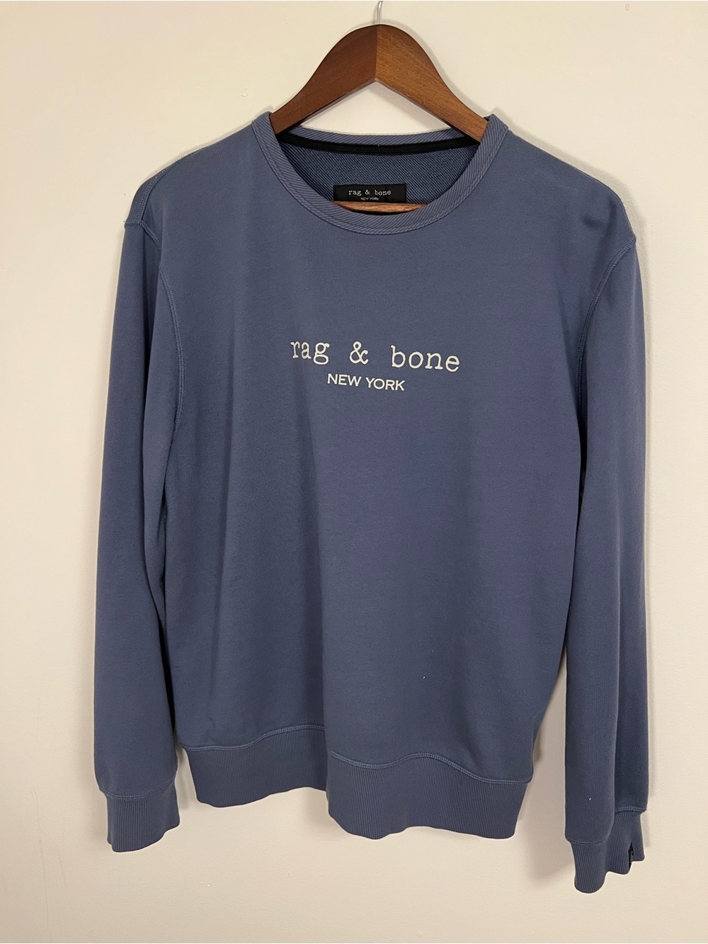 rag & bone Men's Crewneck Sweatshirt in Blue